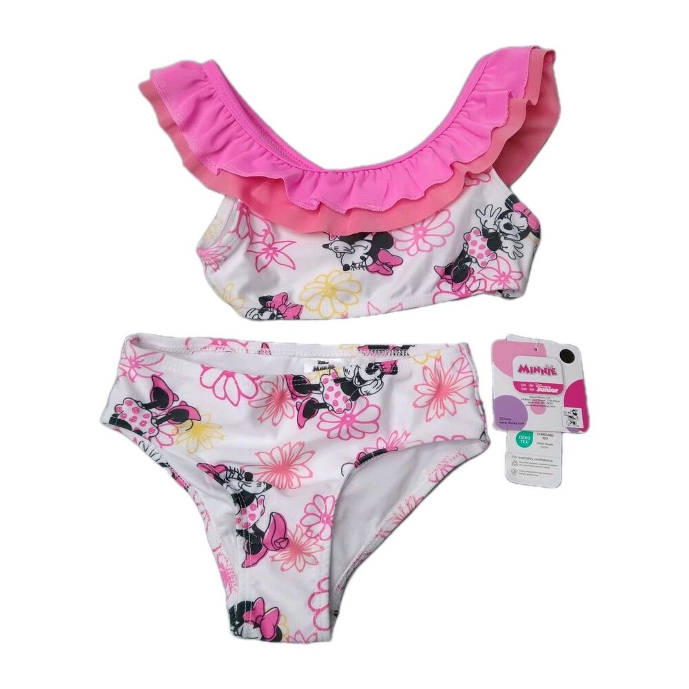 Disney Junior Minnie Mouse Toddler Girls Bikini Swimsuit Size 4T